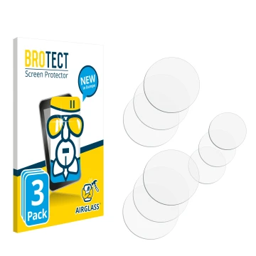 Parte frontal de un envase de producto con el logotipo de la marca BROTECT. Al lado está el protector de pantalla correspondie