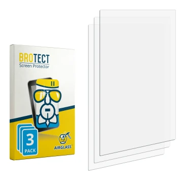 Parte frontal de un envase de producto con el logotipo de la marca BROTECT. Al lado está el protector de pantalla correspondie