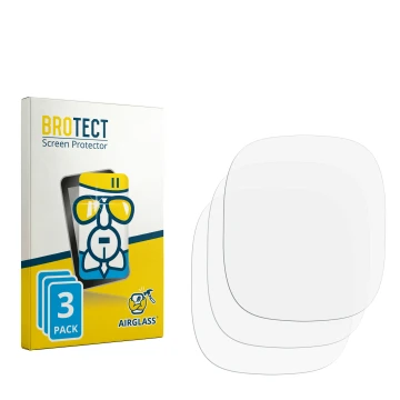 Parte frontal de un envase de producto con el logotipo de la marca BROTECT. Al lado está el protector de pantalla correspondie