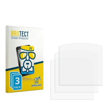 Parte frontal de un envase de producto con el logotipo de la marca BROTECT. Al lado está el protector de pantalla correspondie