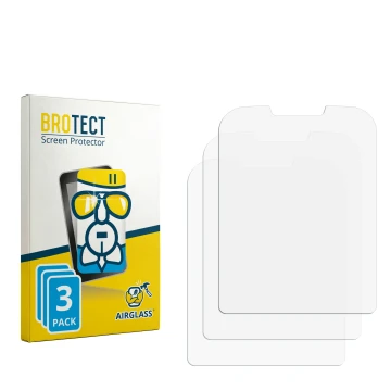Parte frontal de un envase de producto con el logotipo de la marca BROTECT. Al lado está el protector de pantalla correspondie