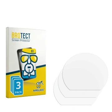 Parte frontal de un envase de producto con el logotipo de la marca BROTECT. Al lado está el protector de pantalla correspondie
