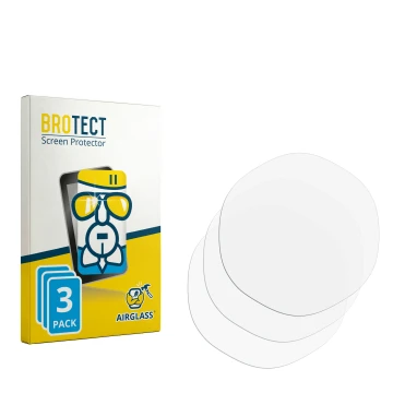 Parte frontal de un envase de producto con el logotipo de la marca BROTECT. Al lado está el protector de pantalla correspondie