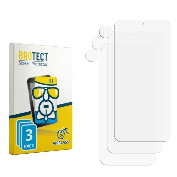 Parte frontal de un envase de producto con el logotipo de la marca BROTECT. Al lado está el protector de pantalla correspondie