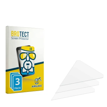 Parte frontal de un envase de producto con el logotipo de la marca BROTECT. Al lado está el protector de pantalla correspondie