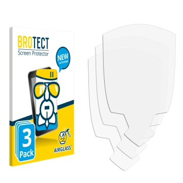 Parte frontal de un envase de producto con el logotipo de la marca BROTECT. Al lado está el protector de pantalla correspondie