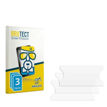 Parte frontal de un envase de producto con el logotipo de la marca BROTECT. Al lado está el protector de pantalla correspondie