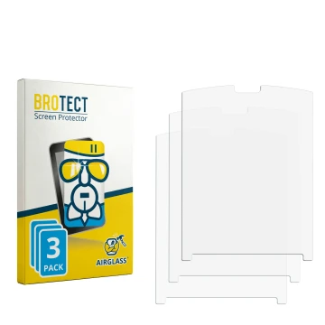 Parte frontal de un envase de producto con el logotipo de la marca BROTECT. Al lado está el protector de pantalla correspondie