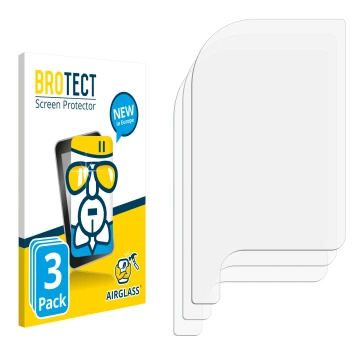 Parte frontal de un envase de producto con el logotipo de la marca BROTECT. Al lado está el protector de pantalla correspondie