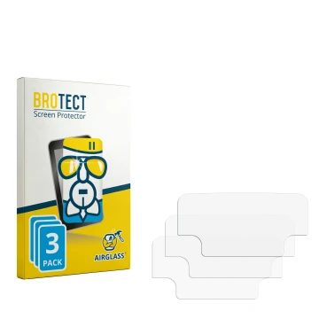 Parte frontal de un envase de producto con el logotipo de la marca BROTECT. Al lado está el protector de pantalla correspondie
