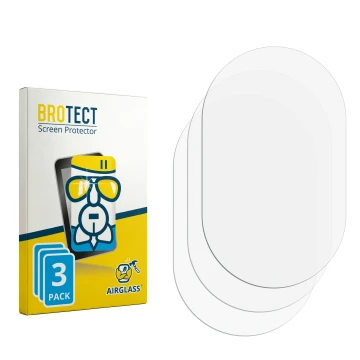Parte frontal de un envase de producto con el logotipo de la marca BROTECT. Al lado está el protector de pantalla correspondie