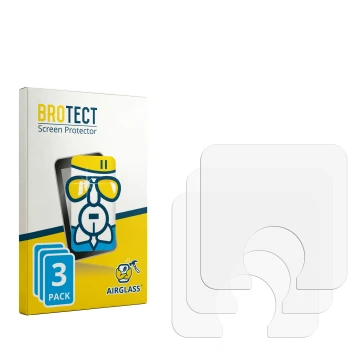 Parte frontal de un envase de producto con el logotipo de la marca BROTECT. Al lado está el protector de pantalla correspondie