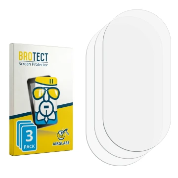 Parte frontal de un envase de producto con el logotipo de la marca BROTECT. Al lado está el protector de pantalla correspondie