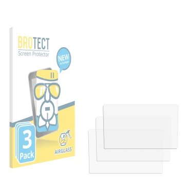 Parte frontal de un envase de producto con el logotipo de la marca BROTECT. Al lado está el protector de pantalla correspondie