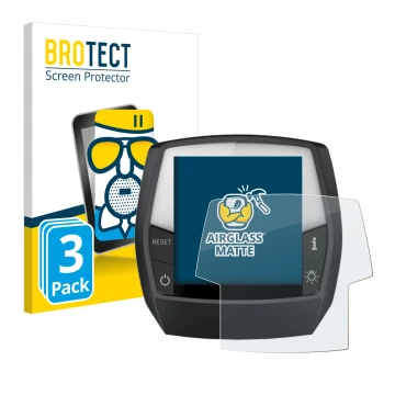 Parte frontal de un envase de producto con el logotipo de la marca BROTECT. Al lado se muestra el dispositivo Bosch Intuvia Ac