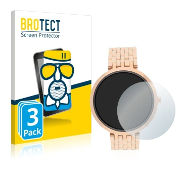 Parte frontal de un envase de producto con el logotipo de la marca BROTECT. Al lado se muestra el dispositivo Xlyne X-Watch Si