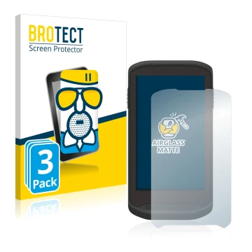 Parte frontal de un envase de producto con el logotipo de la marca BROTECT. Al lado se muestra el dispositivo Zebra TC20 Touch