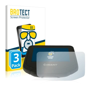 Parte frontal de un envase de producto con el logotipo de la marca BROTECT. Al lado se muestra el dispositivo Giant RideContro