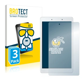 Parte frontal de un envase de producto con el logotipo de la marca BROTECT. Al lado se muestra el dispositivo Samsung Galaxy T