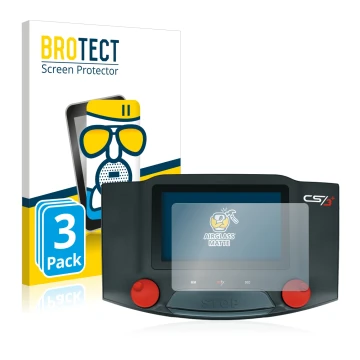 Parte frontal de un envase de producto con el logotipo de la marca BROTECT. Al lado se muestra el dispositivo Märklin Central 