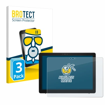 Parte frontal de un envase de producto con el logotipo de la marca BROTECT. Al lado se muestra el dispositivo Dell Latitude 72