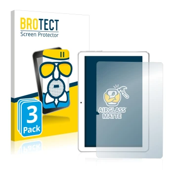 Parte frontal de un envase de producto con el logotipo de la marca BROTECT. Al lado se muestra el dispositivo Toscido X104 10