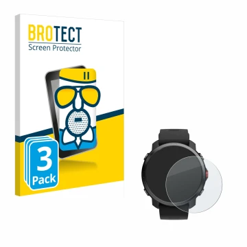 Parte frontal de un envase de producto con el logotipo de la marca BROTECT. Al lado se muestra el dispositivo Polar Grit X con