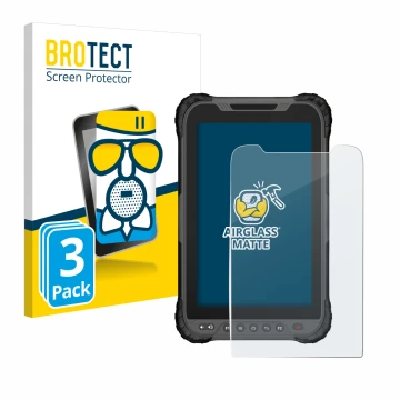Parte frontal de un envase de producto con el logotipo de la marca BROTECT. Al lado se muestra el dispositivo GeoMax Zenius 80