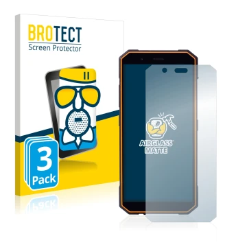 Parte frontal de un envase de producto con el logotipo de la marca BROTECT. Al lado se muestra el dispositivo Hammer Energy 18