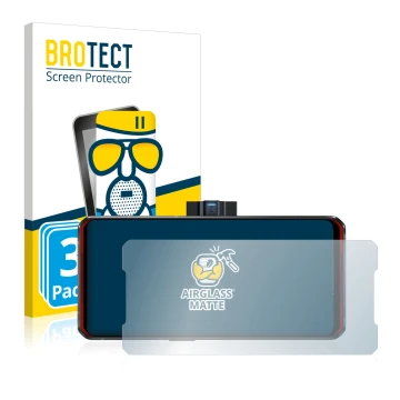 Parte frontal de un envase de producto con el logotipo de la marca BROTECT. Al lado se muestra el dispositivo Lenovo Legion Du