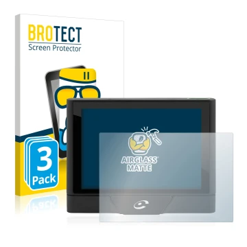 Parte frontal de un envase de producto con el logotipo de la marca BROTECT. Al lado se muestra el dispositivo Coyote UP con su