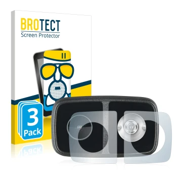 Parte frontal de un envase de producto con el logotipo de la marca BROTECT. Al lado se muestra el dispositivo Cycliq Fly12 CE 