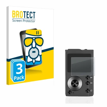 Parte frontal de un envase de producto con el logotipo de la marca BROTECT. Al lado se muestra el dispositivo Surfans F20 con 
