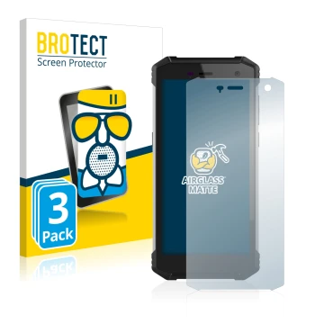 Parte frontal de un envase de producto con el logotipo de la marca BROTECT. Al lado se muestra el dispositivo Hammer Energy 2 