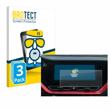 Parte frontal de un envase de producto con el logotipo de la marca BROTECT. Al lado se muestra el dispositivo Kia E-Niro 2020 