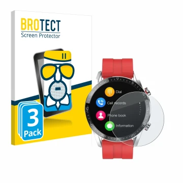 Parte frontal de un envase de producto con el logotipo de la marca BROTECT. Al lado se muestra el dispositivo Gentleman Smartw