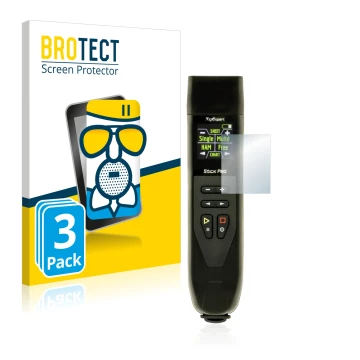 Parte frontal de un envase de producto con el logotipo de la marca BROTECT. Al lado se muestra el dispositivo RigExpert Stick 