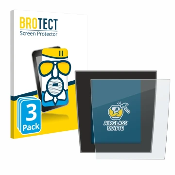 Parte frontal de un envase de producto con el logotipo de la marca BROTECT. Al lado se muestra el dispositivo Porsche Taycan 2