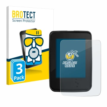 Parte frontal de un envase de producto con el logotipo de la marca BROTECT. Al lado se muestra el dispositivo Giant RideDash E