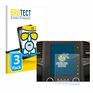 Parte frontal de un envase de producto con el logotipo de la marca BROTECT. Al lado se muestra el dispositivo Renault Megane 4