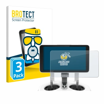 Parte frontal de un envase de producto con el logotipo de la marca BROTECT. Al lado se muestra el dispositivo DJI Phantom 4 Pr