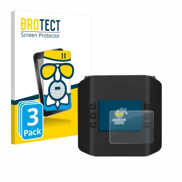 Parte frontal de un envase de producto con el logotipo de la marca BROTECT. Al lado se muestra el dispositivo ISDT Smart Duo C