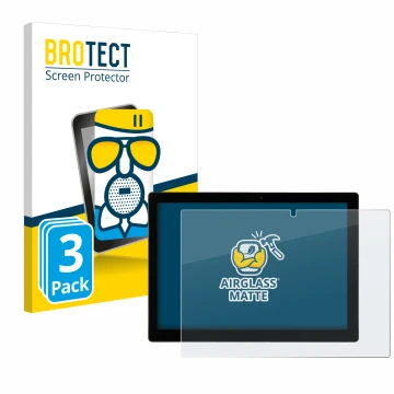 Parte frontal de un envase de producto con el logotipo de la marca BROTECT. Al lado se muestra el dispositivo Hyrican Enwo Pad