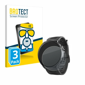Parte frontal de un envase de producto con el logotipo de la marca BROTECT. Al lado se muestra el dispositivo Kiprun 500 con s