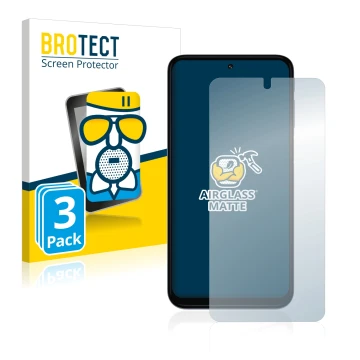 Parte frontal de un envase de producto con el logotipo de la marca BROTECT. Al lado se muestra el dispositivo Motorola Moto G3