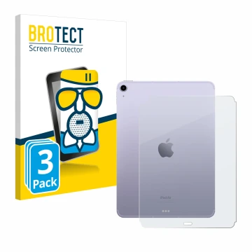 Parte frontal de un envase de producto con el logotipo de la marca BROTECT. Al lado se muestra el dispositivo Apple iPad Air 5