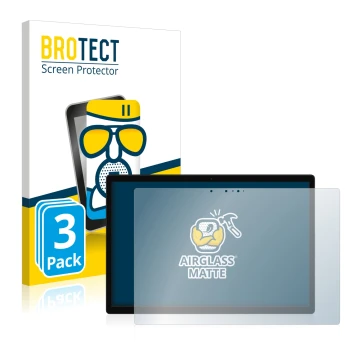 Parte frontal de un envase de producto con el logotipo de la marca BROTECT. Al lado se muestra el dispositivo Xiaomi Book S 12