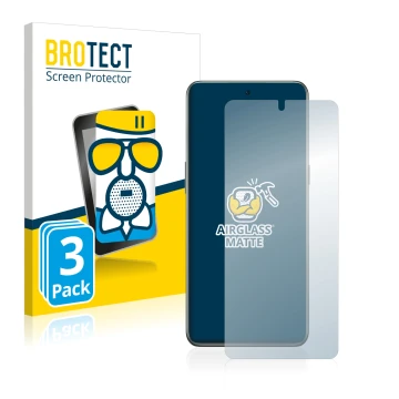 Parte frontal de un envase de producto con el logotipo de la marca BROTECT. Al lado se muestra el dispositivo OnePlus 10T 5G c