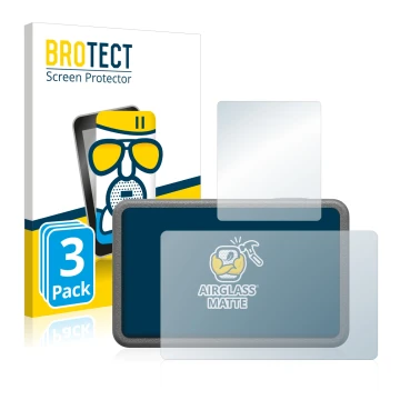 Parte frontal de un envase de producto con el logotipo de la marca BROTECT. Al lado se muestra el dispositivo DJI Osmo Action 