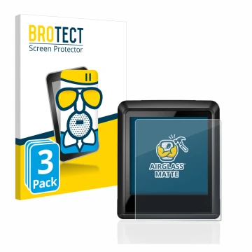 Parte frontal de un envase de producto con el logotipo de la marca BROTECT. Al lado se muestra el dispositivo Bosch Intuvia 10